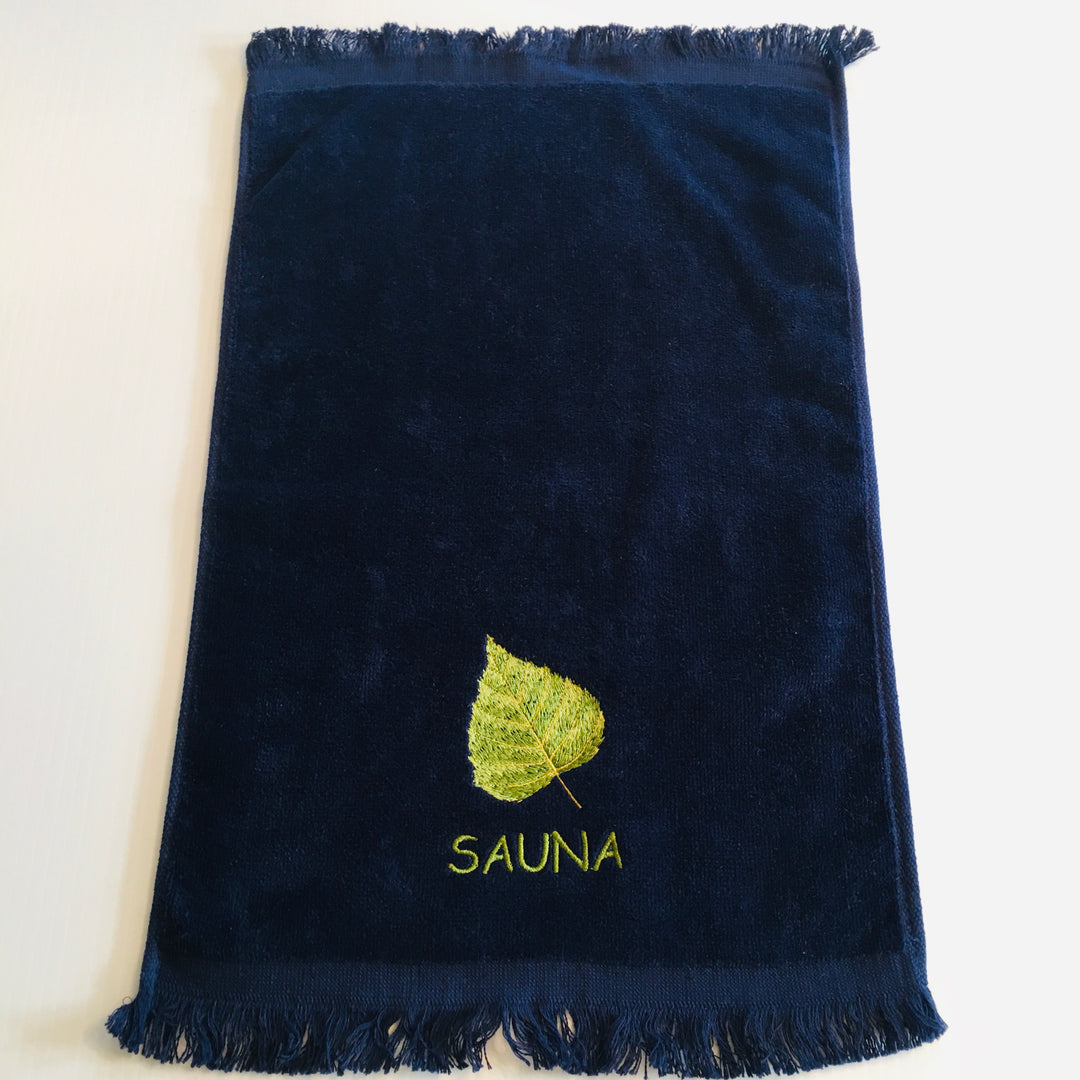 Finger tip towel or bench cloth  - Sauna Birch Leaf