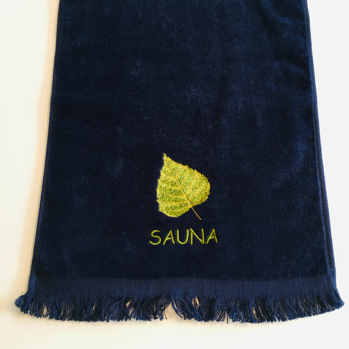 Finger tip towel or bench cloth  - Sauna Birch Leaf