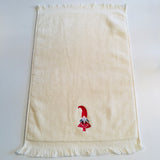 Finger tip towel - Gnome sitting on Mushroom