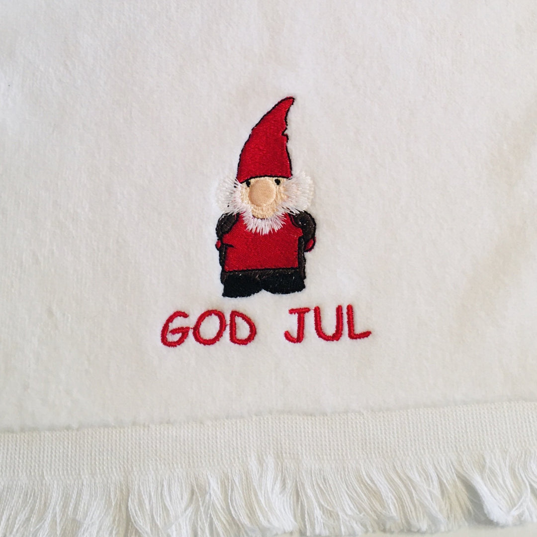 Finger tip towel - God Jul Tomte Gnome