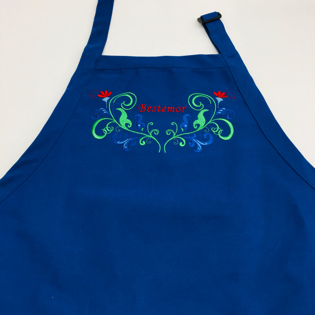 Apron - Embroidered Bestemor