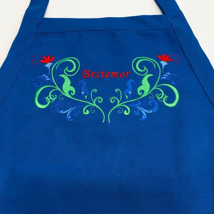 Apron - Embroidered Bestemor