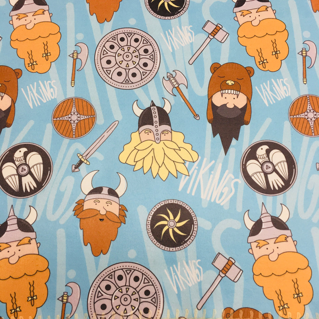 Fleece Baby Blanket - Vikings & Weapons