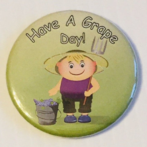 St. Urho Have a grape day round button/magnet