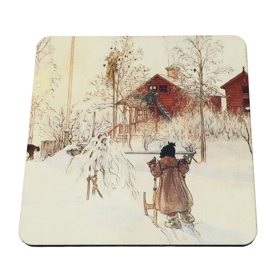 Carl Larsson Yard and Wash house Coasters Box of 6