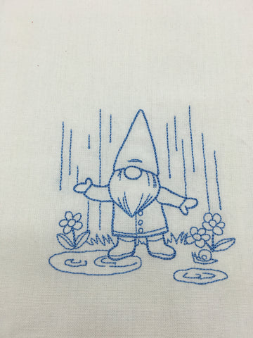 Dish Towel - Gnome in the rain
