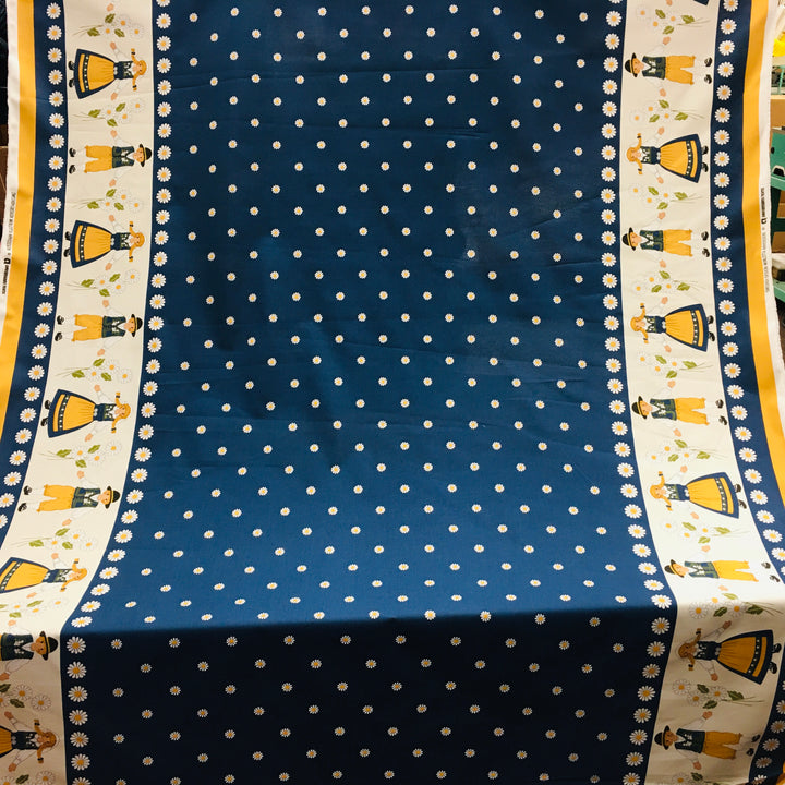 Swedish tablecloth fabric - Boy & Girl in National Costume