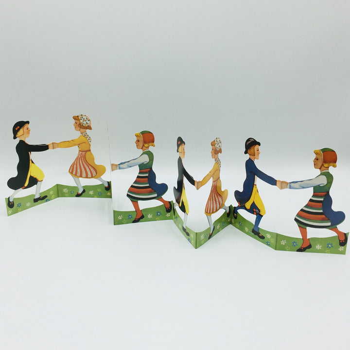 Cutout Folk Dancing Children