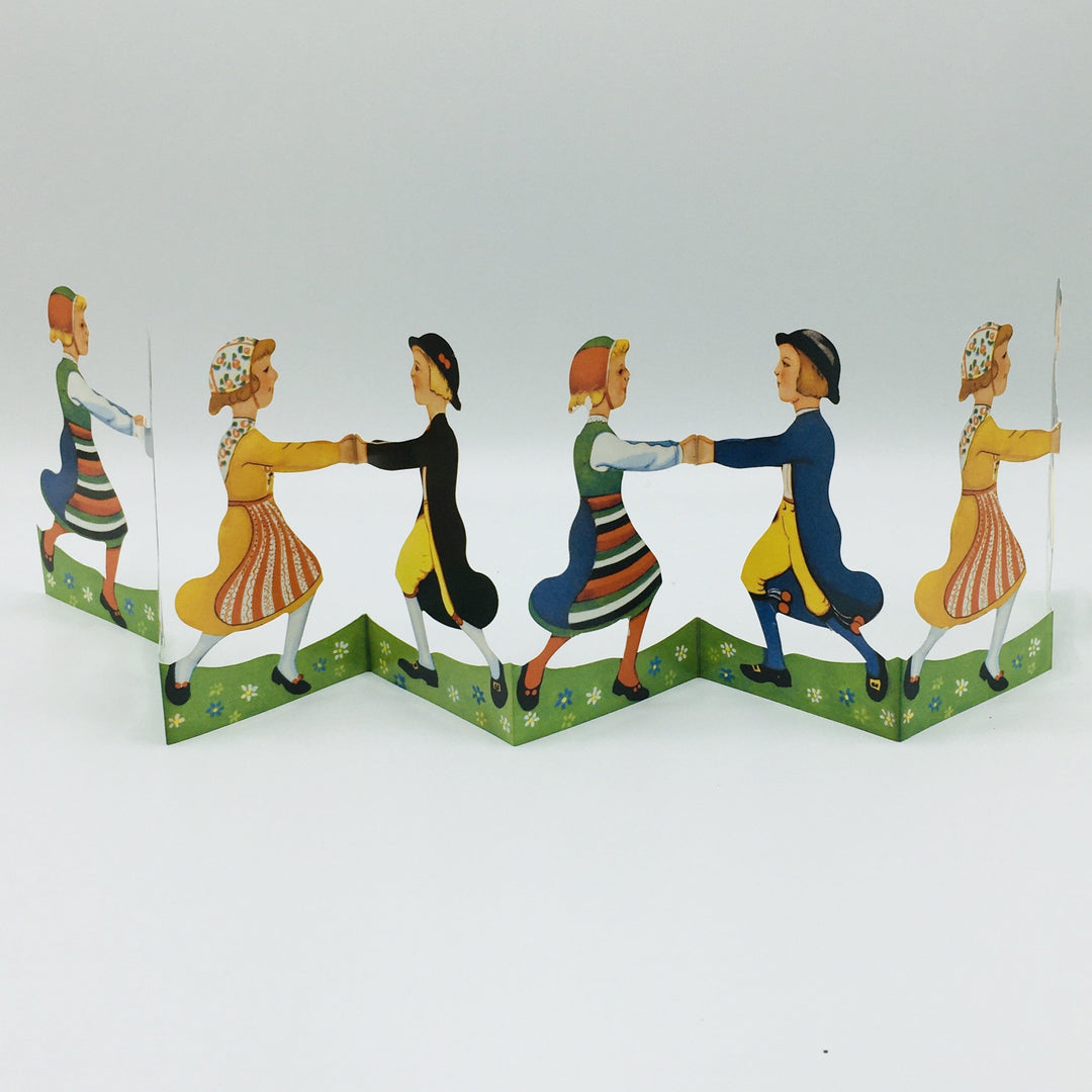 Cutout Folk Dancing Children