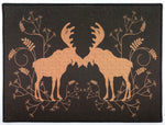 Brown moose rug