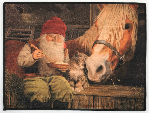 Jan Bergerlind rug - Tomte, horse & kitten