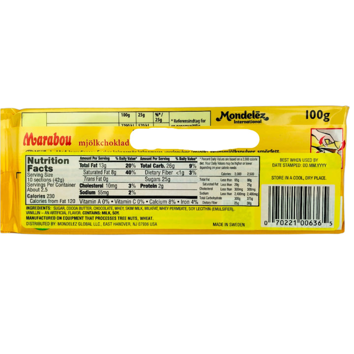 Marabou milk chocolate bar 3.52oz