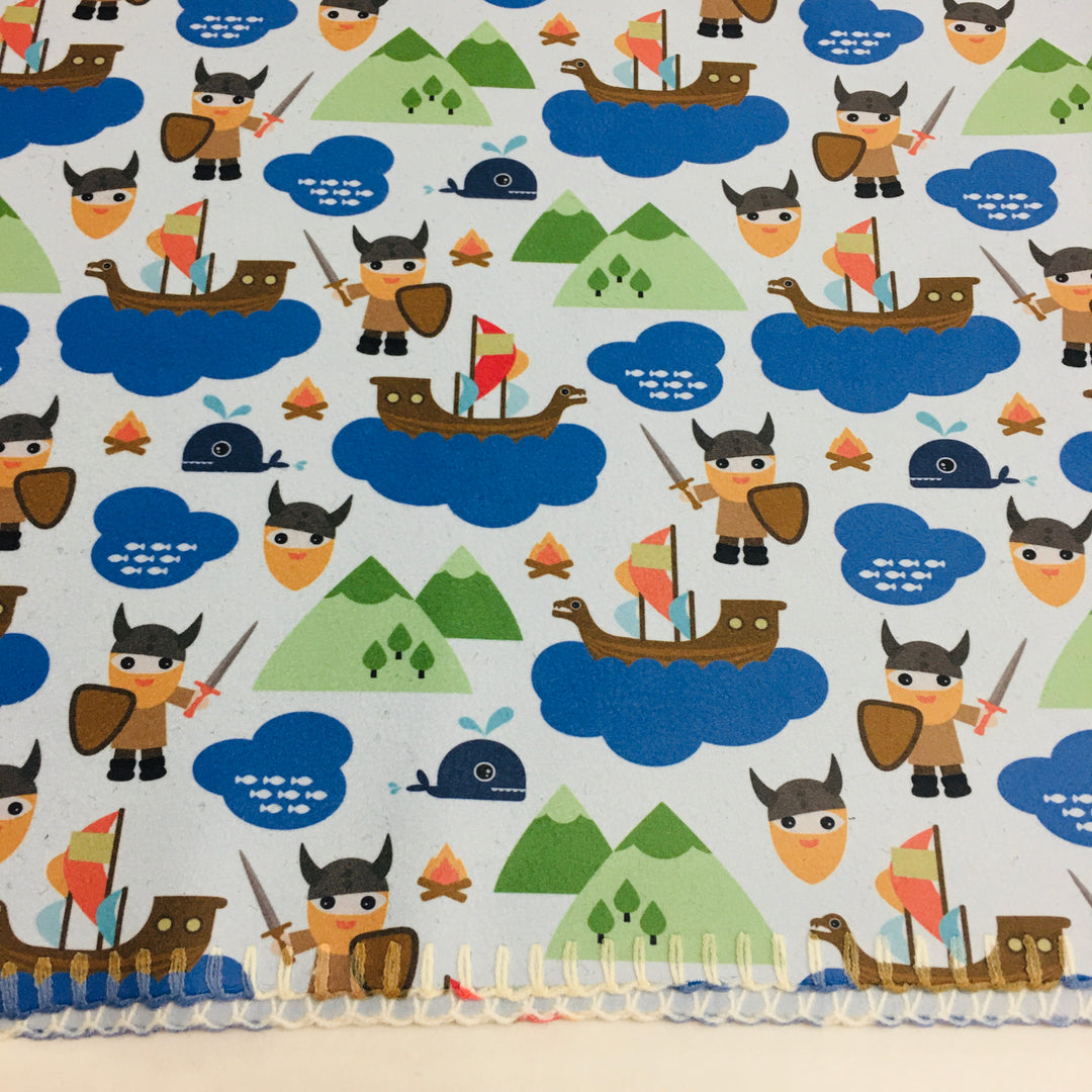 Fleece Baby Blanket - Vikings & Viking Ships