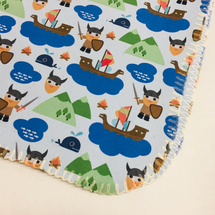 Fleece Baby Blanket - Vikings & Viking Ships