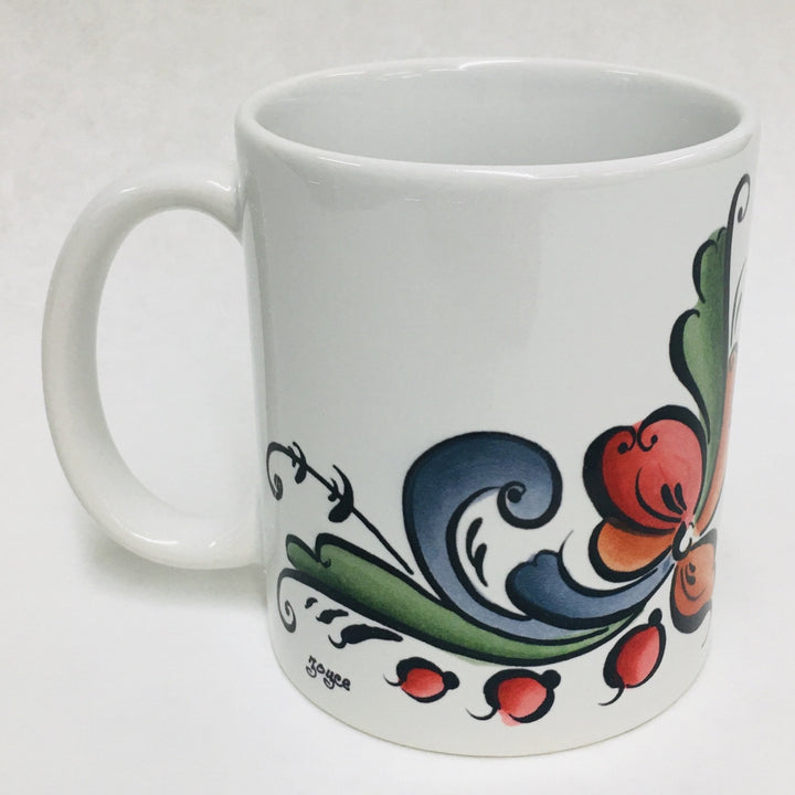 Rosemaling Spray coffee mug