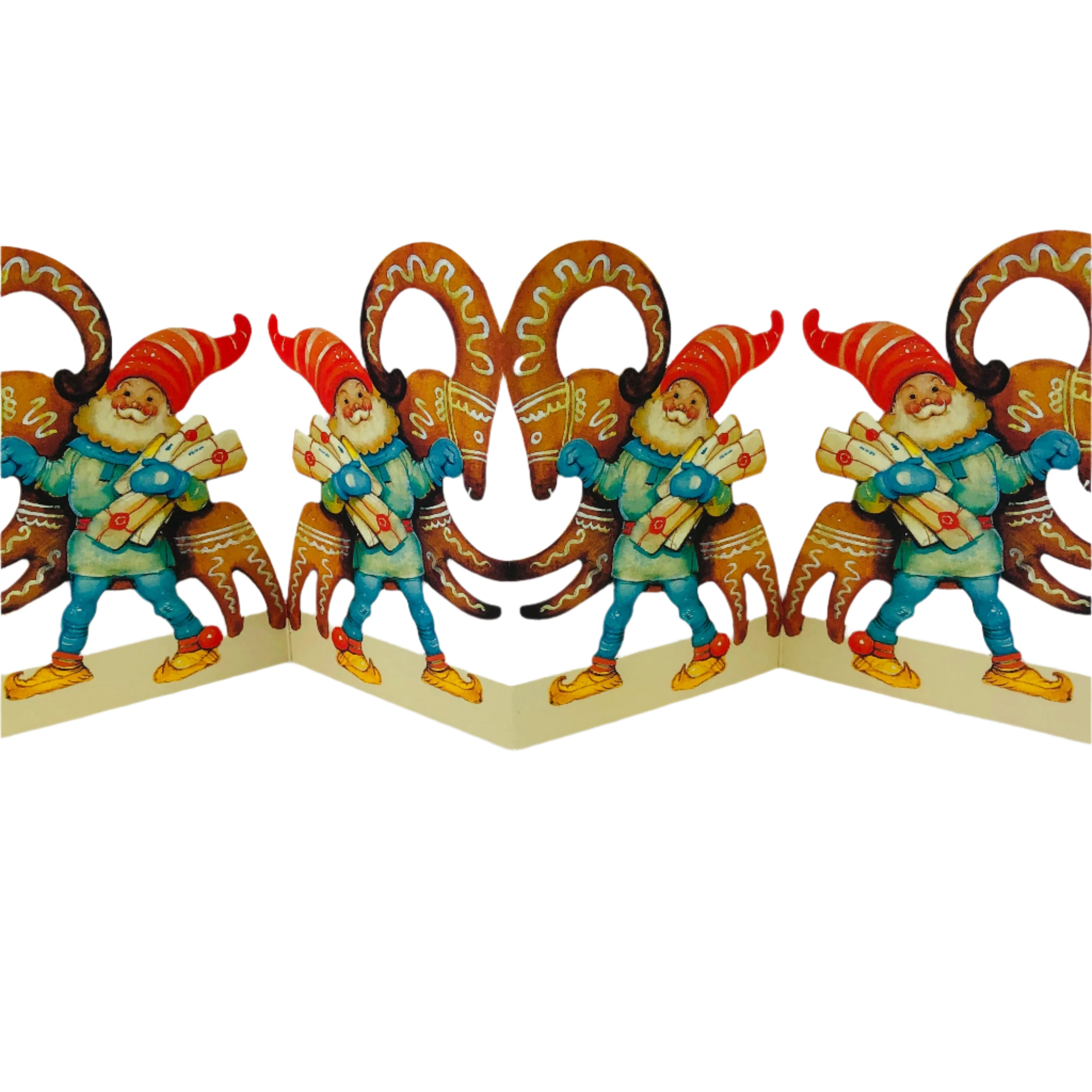 Cutout Tomte with pepparkakor goat by Helge Artelius – Gift Chalet