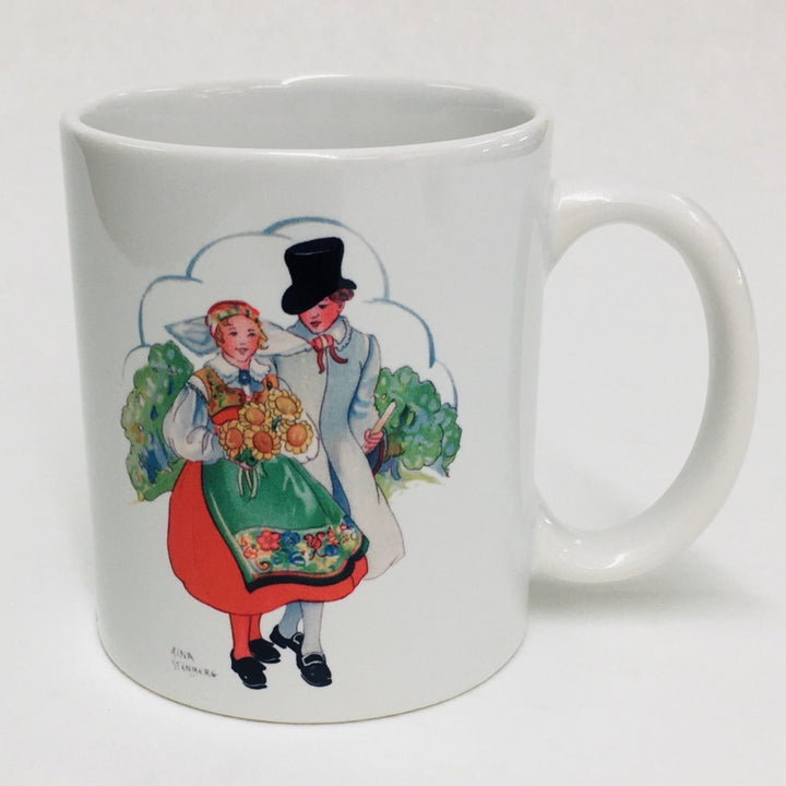 Södermanland Swedish Costume couple coffee mug