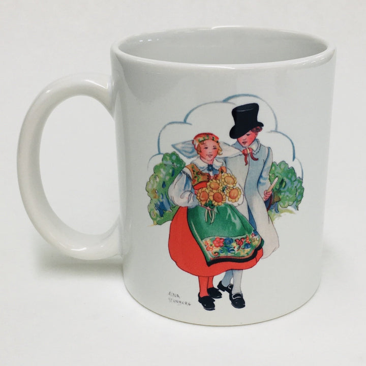 Södermanland Swedish Costume couple coffee mug