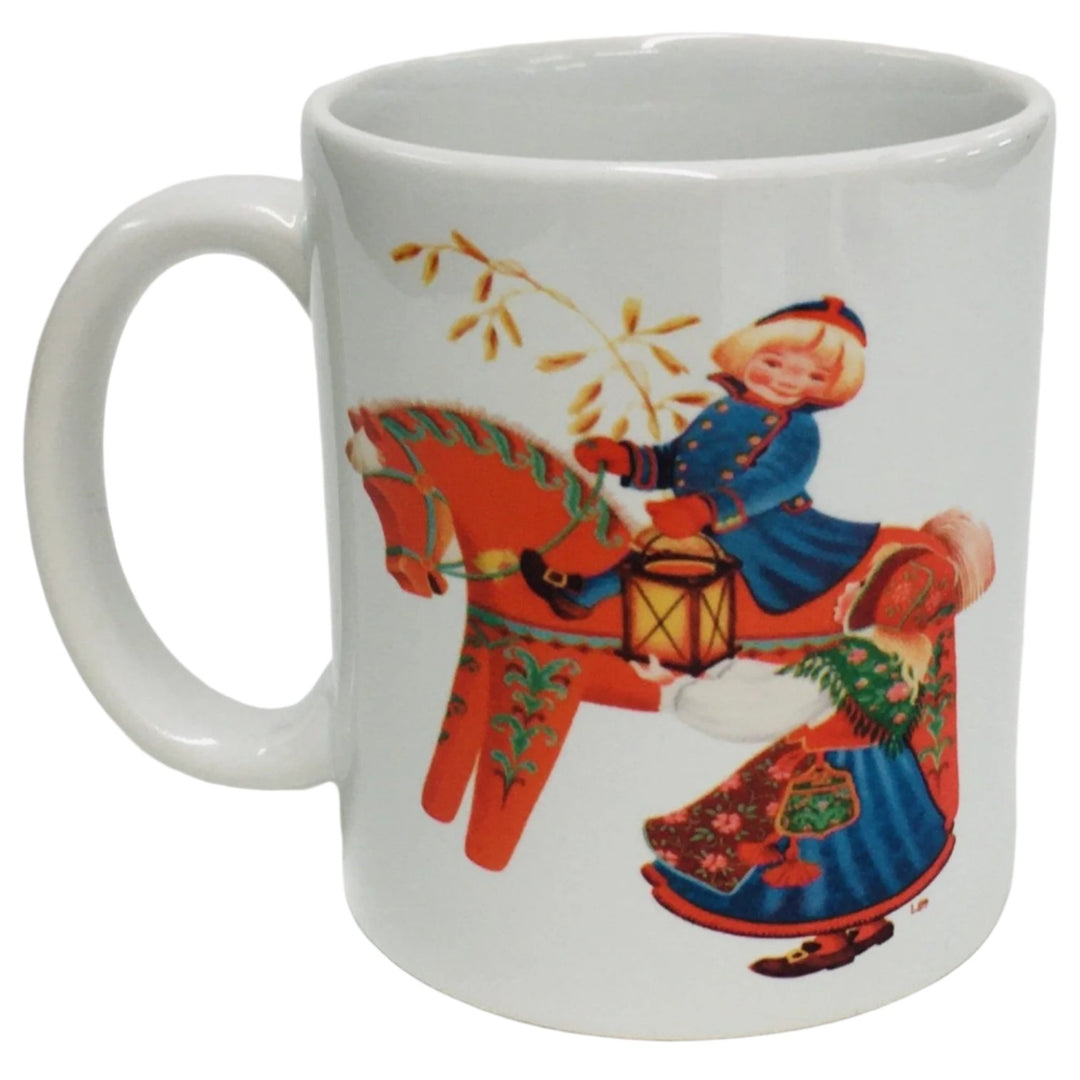 Couple with Swedish horse coffee mug