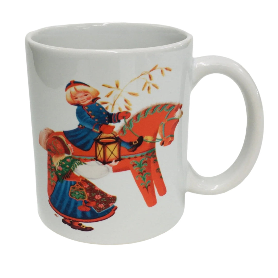 Couple with Swedish horse coffee mug