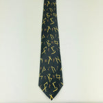 Dark Brown Runes Necktie