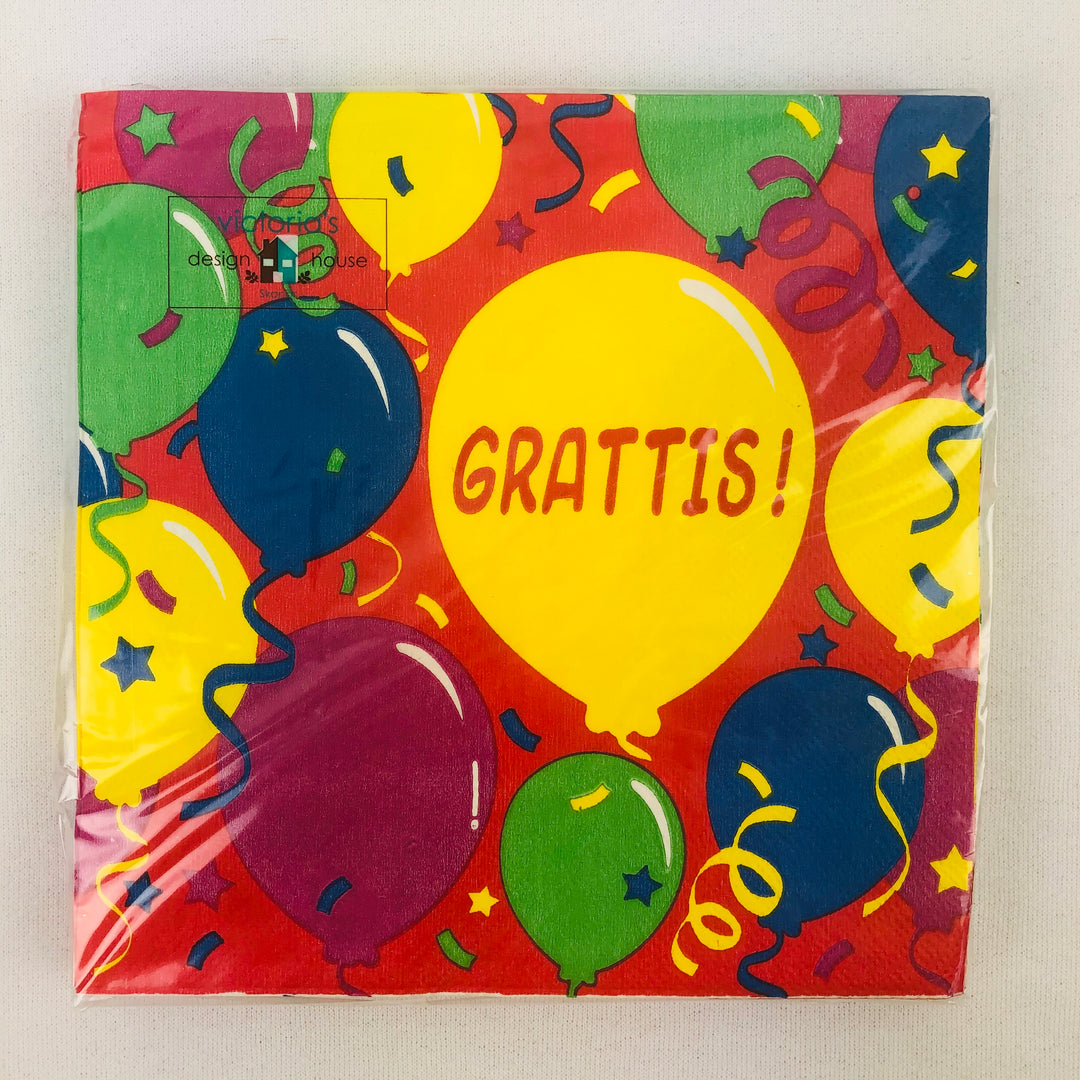 Grattis Celebration paper napkins