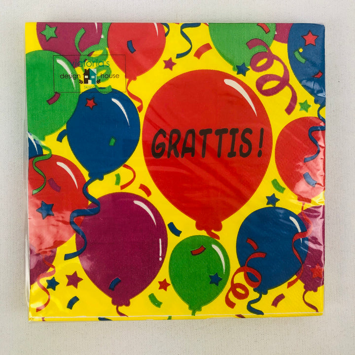 Grattis Celebration paper napkins