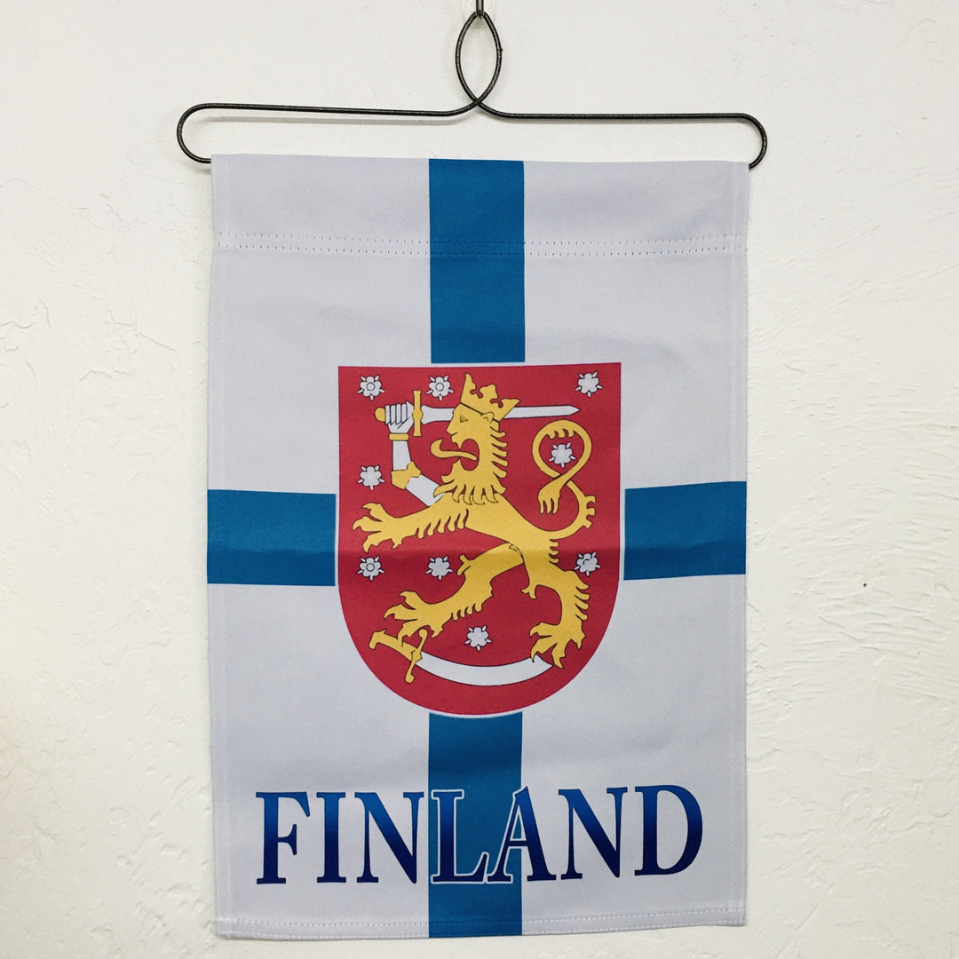 Finland Flag with Crest Garden Flag