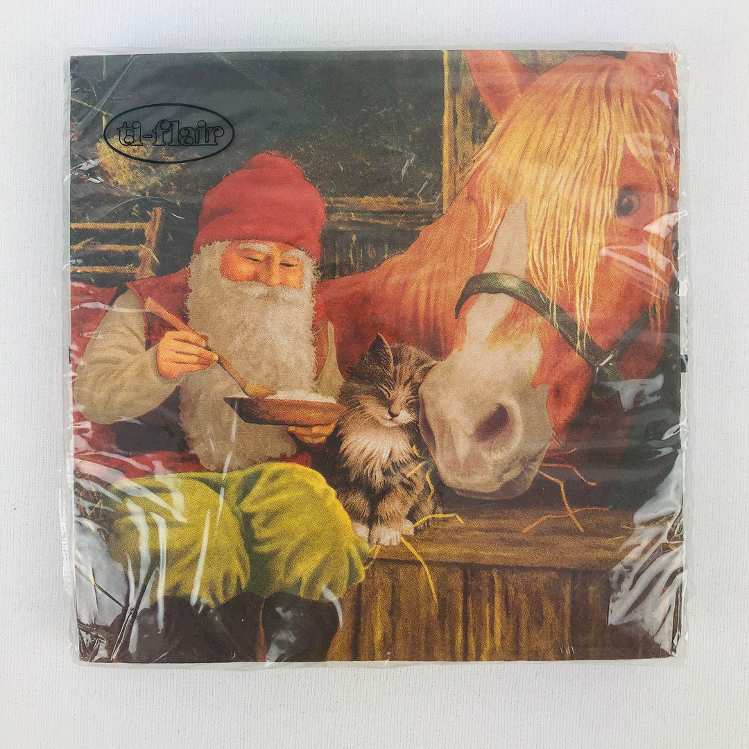 Jan Bergerlind Tomte & horse paper napkins