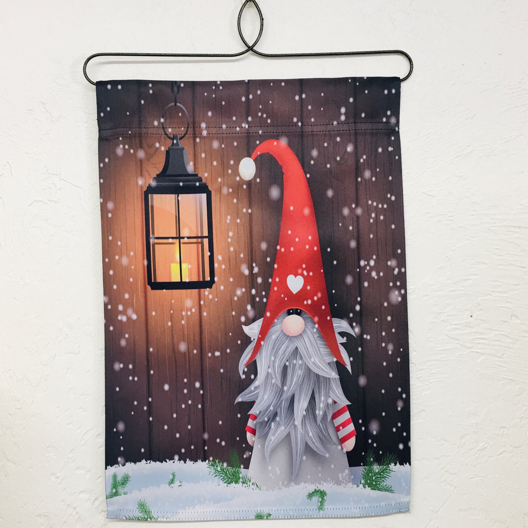 Gnome with Lantern garden flag