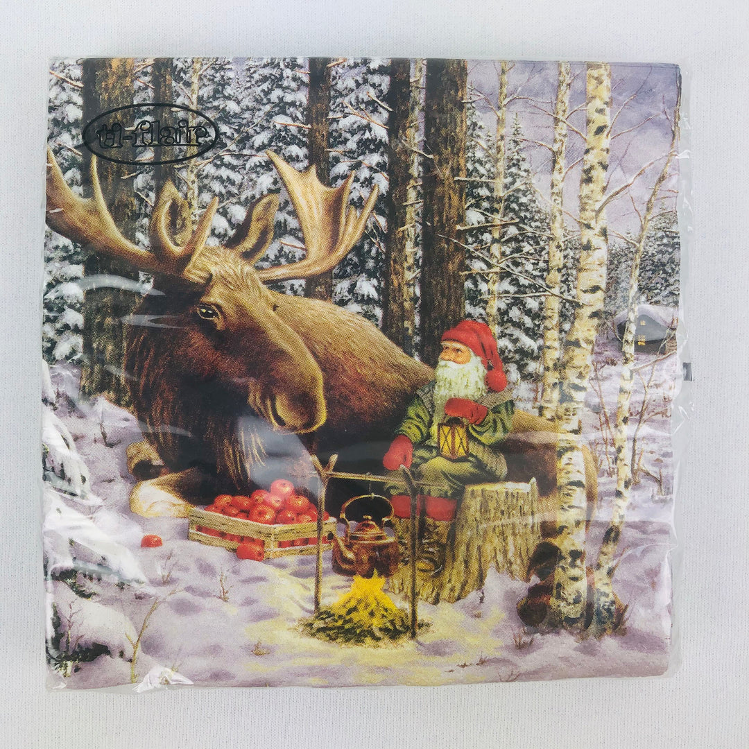 Jan Bergerlind Tomte & Moose paper napkins