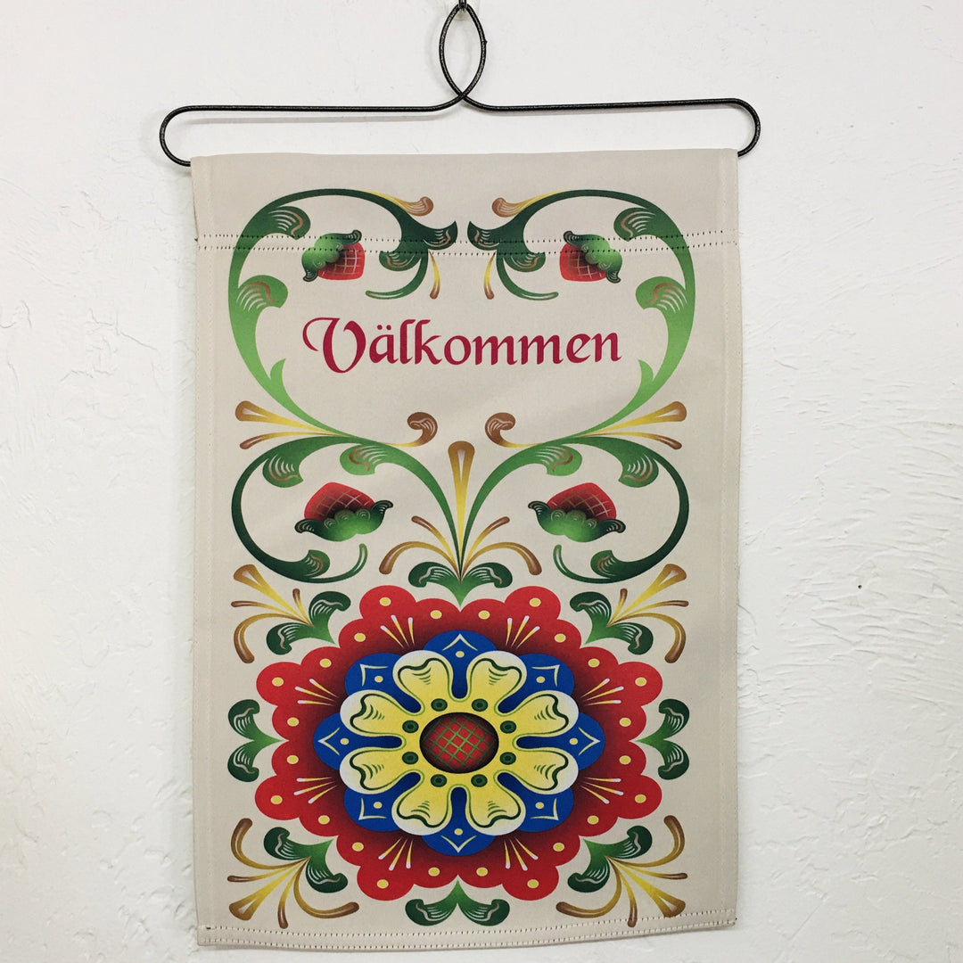 Välkommen Folk Art Garden Flag