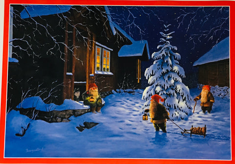 Jan Bergerlind Christmas Tomte poster