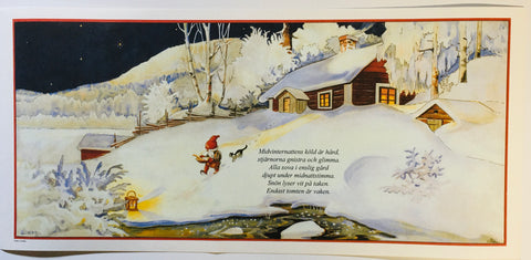 Christmas poster with Tomten Poem
