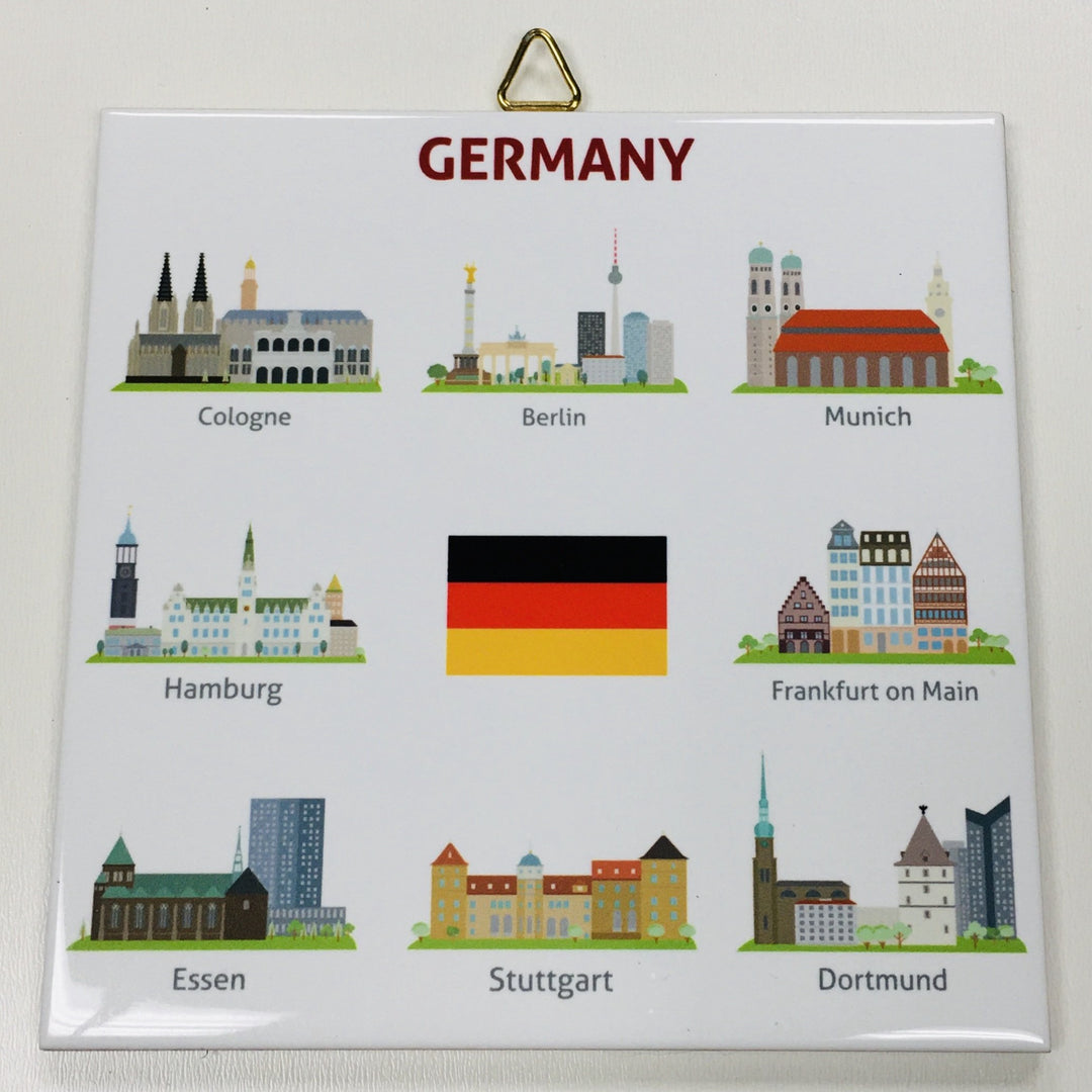 6" Ceramic tile, Germany Landmarks