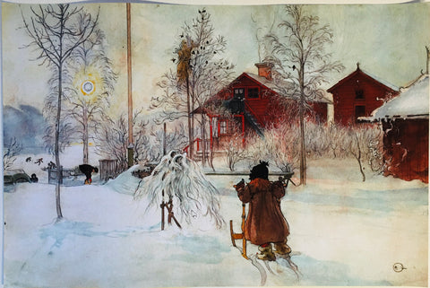 Carl Larsson The Yard and Wash house Artist Print