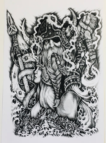 Micah Holland Viking God Odin Artist Print