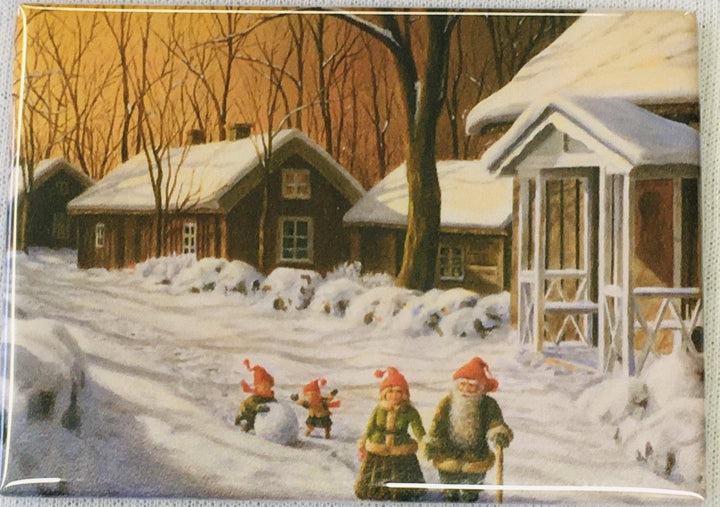 Rectangle Magnet, Jan Bergerlind Tomte Family
