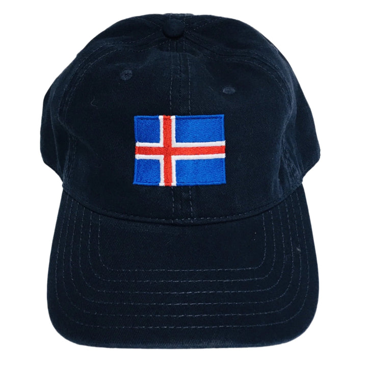 Iceland flag navy baseball cap