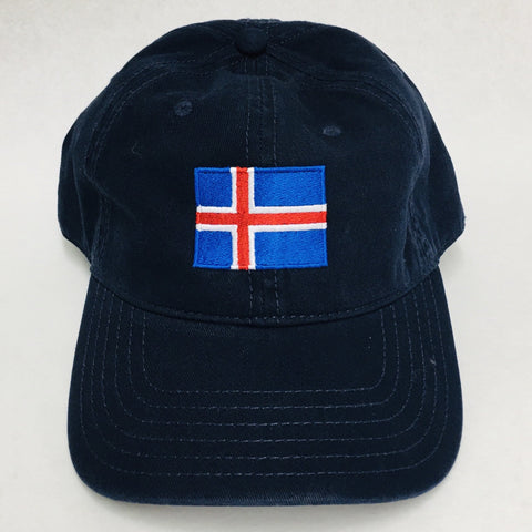 Iceland flag navy baseball cap