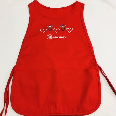 Smock style Apron - Embroidered Bestemor