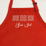 Apron - Embroidered God Jul Snowflakes