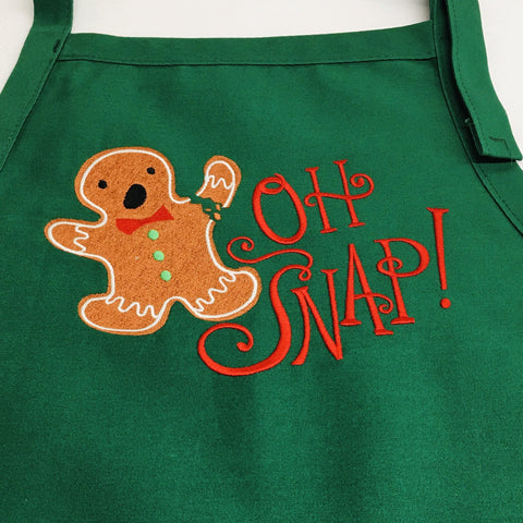 Apron - Embroidered Oh Snap