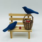 Bluebirds on Park Bench Decoration