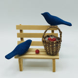 Bluebirds on Park Bench Decoration