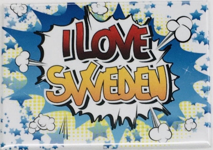 Rectangle Magnet, I Love Sweden
