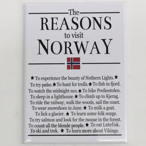 Rectangle Magnet, Reasons to Visit Norway
