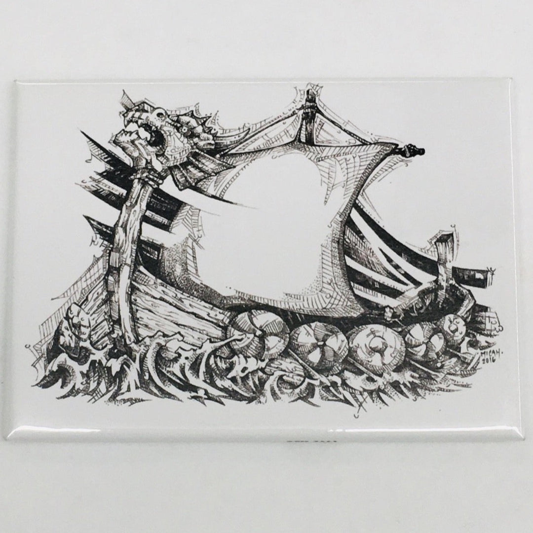 Rectangle Magnet, Micah Holland Viking Ship