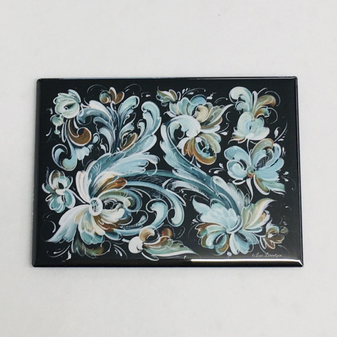 Rectangle Magnet, Lise Lorentzen Rosemaling