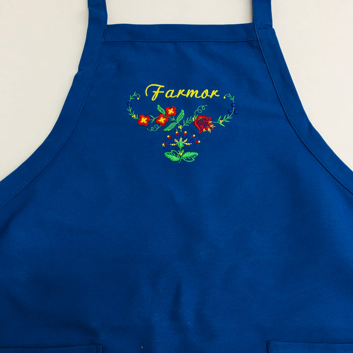 Apron - Embroidered Farmor